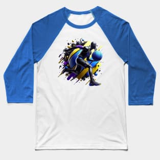 BasketBall 3D Art Baseball T-Shirt